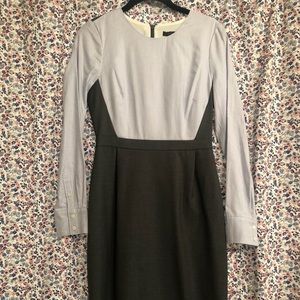 JCrew mixed material new with tags oxford dress